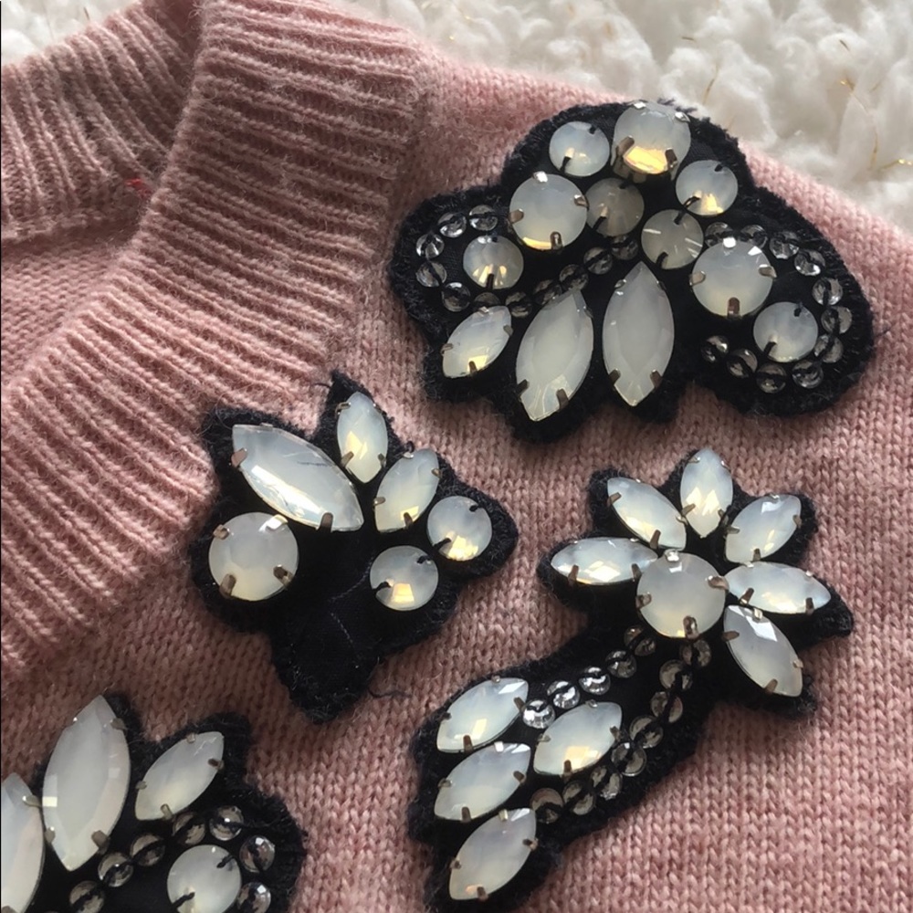 J Crew Rhinestone Sweater Size Small - Picture 3 of 4